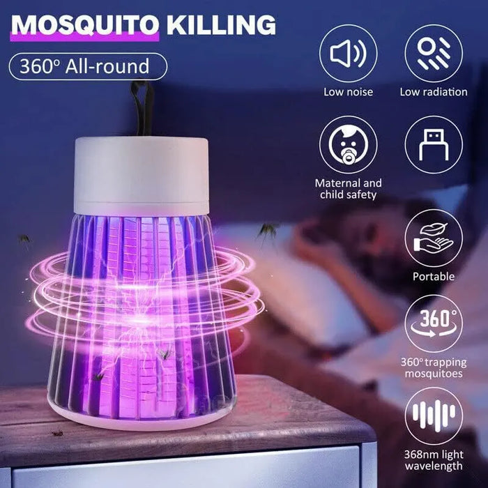 Danoz Pest - Electric Shock Mosquito and Bugs🦟🐝 Killer Lamp Waterproof 2 in 1 Bug Zapper For Indoors & Outdoors Use. USB Chargeable