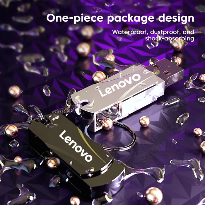 Danoz Direct - Lenovo Metal 2TB USB Disk Flash Drive with USB 3.0 high-speed file transfer. Experience ultra-large capacity of up to 16TB or 8TB