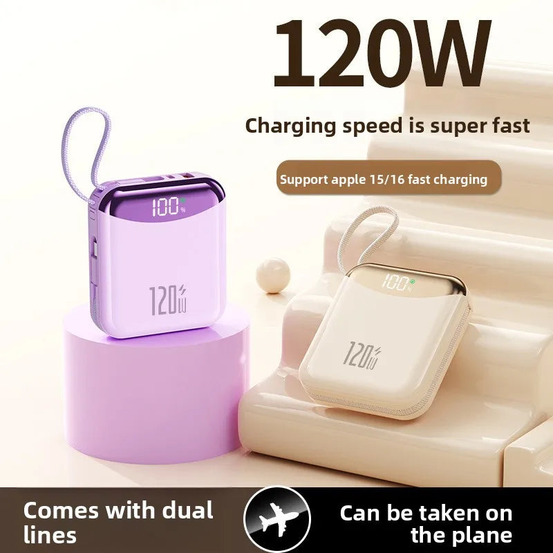 ⚡ Danoz PowerSmart | 165W 20,000mAh Mini Power Bank | Fast Charge | USB-C | Digital Display | LED Lamp | Black, White, Blue, Beige & Purple