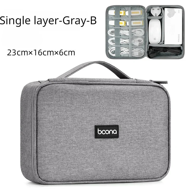 Danoz StorageSmart - Large Capacity Travel USB Gadget Cable Bag Headphone Storage Box Data Cable Storage Bag Hard Disk Charger Power Bank Organizer