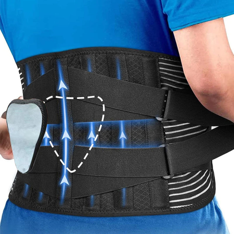 Danoz HealthSmart - Double Pull Back Lumbar Support Belt Waist Orthopedic Corset Men Women Spine Decompression Waist Trainer Brace Back Pain Relief