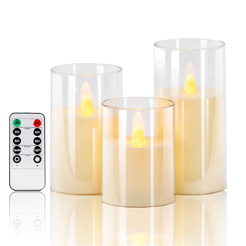 Danoz Lights - LED lights electronic candles LED candle decorations acrylic candles complete set of remote control timers Christmas and wedding