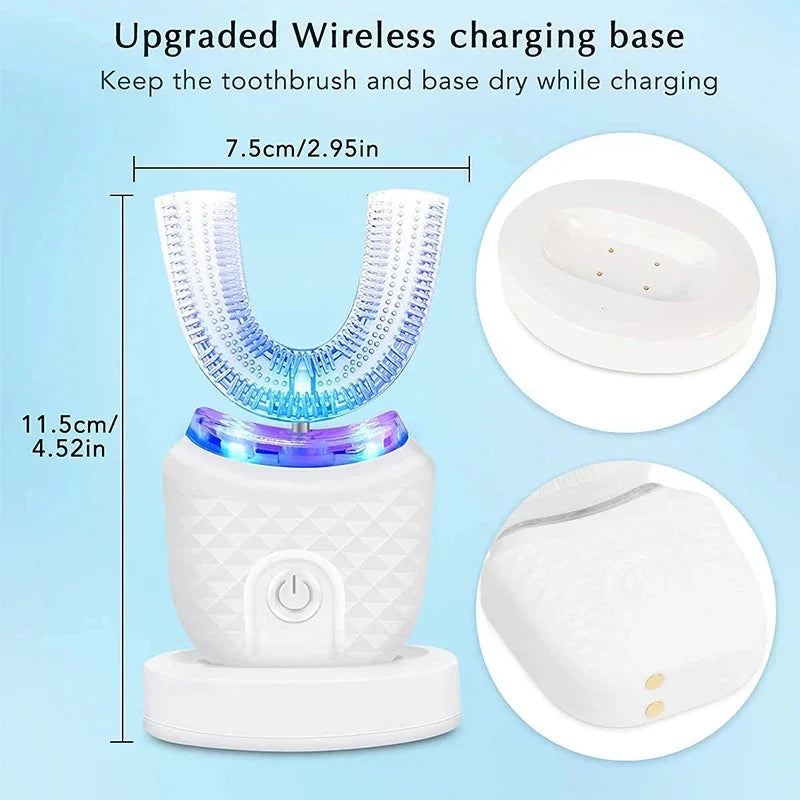 Danoz DentalSmart UBrush - U Shaped Electric Toothbrush That Brushes and whiten your teeth  FOR You! 360° - 4 Modes, USB Rechargeable 🦷✨