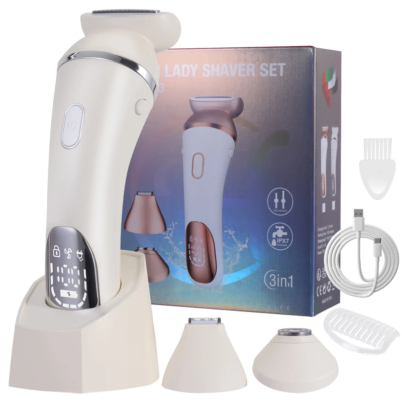 💜 Danoz BeautySmart | Hatteker 2-in-1 Epilator & Razor | IP45 Wet & Dry | Dusk-to-Dawn Smooth Skin | USB Rechargeable | BOGO Deal
