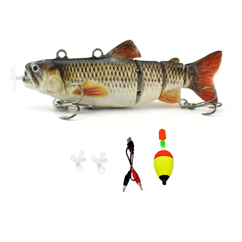 🎣 Danoz FishingSmart | Electric Robotic Swimbait | 4-Segment Auto Swimming | USB Rechargeable | LED Luminous | 90mm & 130mm | Saltwater & Freshwater ✨