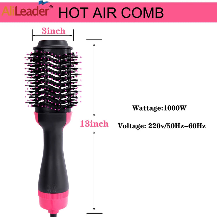 Danoz Beauty - One Step Hot Air Brush Salon Professional Hair Dryer & Volumizer - Negative Ion Generator Hair Straightener Curler