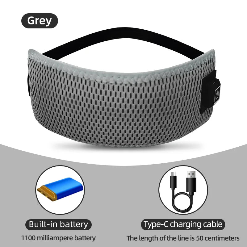 👁️ Danoz EyeSmart | Heated Eye Mask | 3-Level Heat & Vibration Massage | Hot Compress for Dry Eyes, Dark Circles & Better Sleep | USB Powered