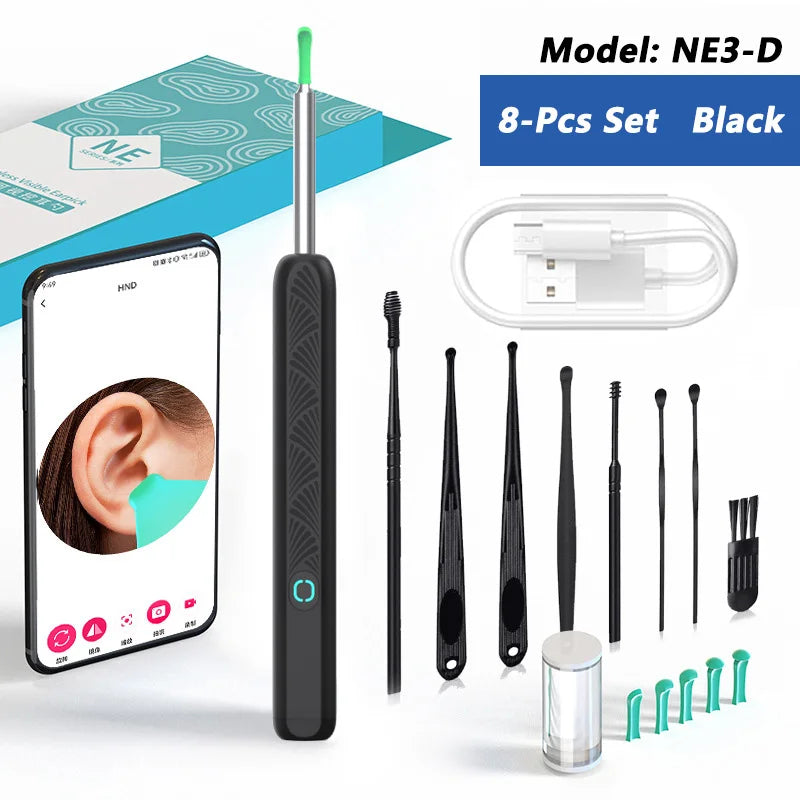 Danoz EarcareSmart - Visual Ear Wax Cleaner with Camera Safe Earwax Removal Endoscope with 5M Camera Luminous Otoscope Ear Cleaning Tools Ear Care - Buy 1 Get 1 Free!