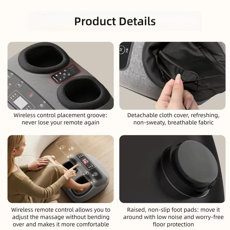 🦶 Danoz MassageSmart | JINKAIRUI Electric Foot Massager | Deep Kneading & Compression | Multi-Level Settings | Muscle Relief | Home Use | AU Plug | F10 ✨