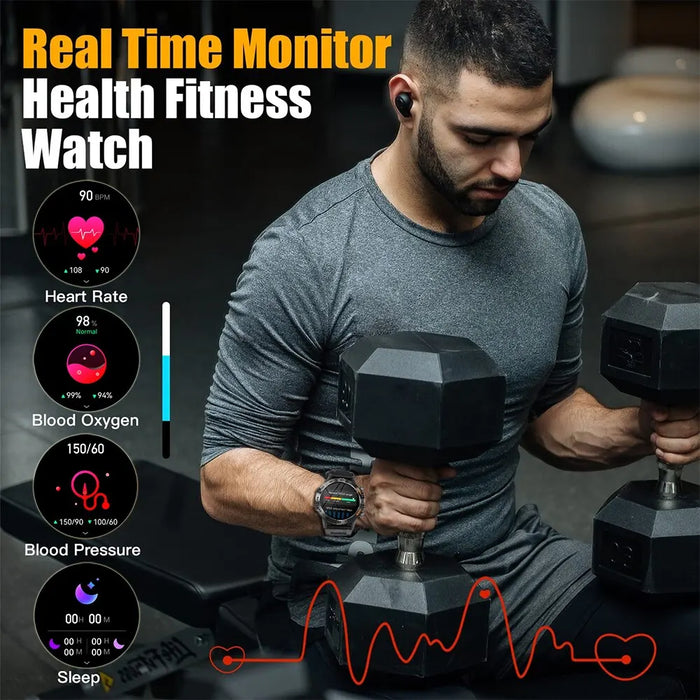 Boost your fitness and stay connected with Danoz Direct SuperSmartWatch ⌚ - MELANDA Steel 1.39" Bluetooth Call Smart Watch