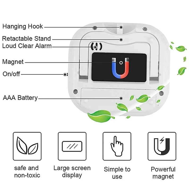 ⏲️ Danoz CookSmart | LCD Digital Kitchen Timer | Magnetic | Count Up & Down | Loud Alarm | Stand & Hang | Perfect for Cooking, Study & Fitness | Buy 1 Get 1 More! 🍳✨