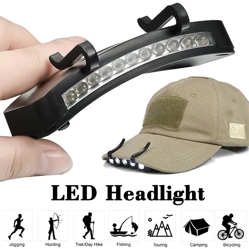 Danoz Smart - Super Bright LED Headlamp Clip On Cap Hat Torch for Outdoor Fishing Camping Hunting - Buy 1 Get 1 Free!
