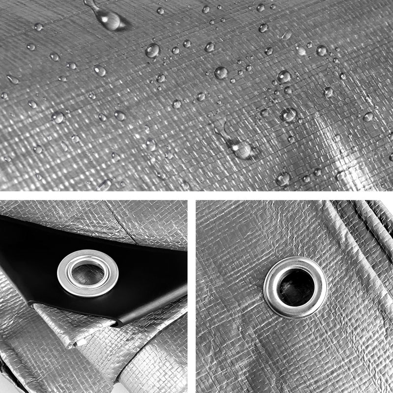 Danoz Direct - Instahut Tarp Tarpaulin 3x3.6m Canvas Camping Heavy Duty Sun Cover