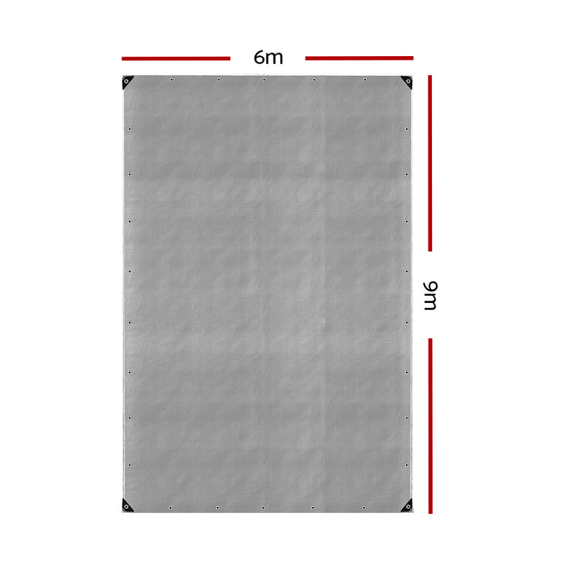 Danoz Direct - Instahut Tarp Tarpaulin 6x9m Canvas Camping Heavy Duty Sun Cover