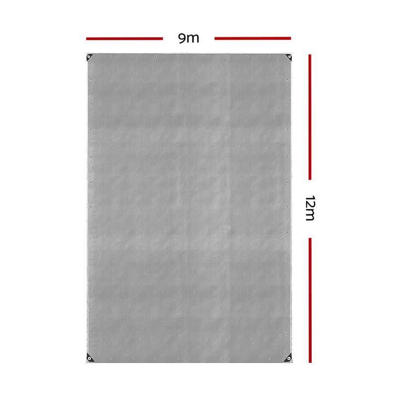 Danoz Direct - Instahut Tarp Tarpaulin 9x12m Canvas Camping Heavy Duty Sun Cover