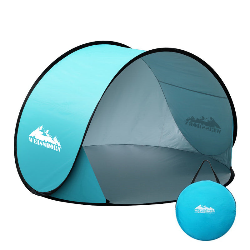 Ultimate convenience and protection with Danoz Direct - Weisshorn Pop Up Beach Tent. This portable sun shade shelter is perfect for camping