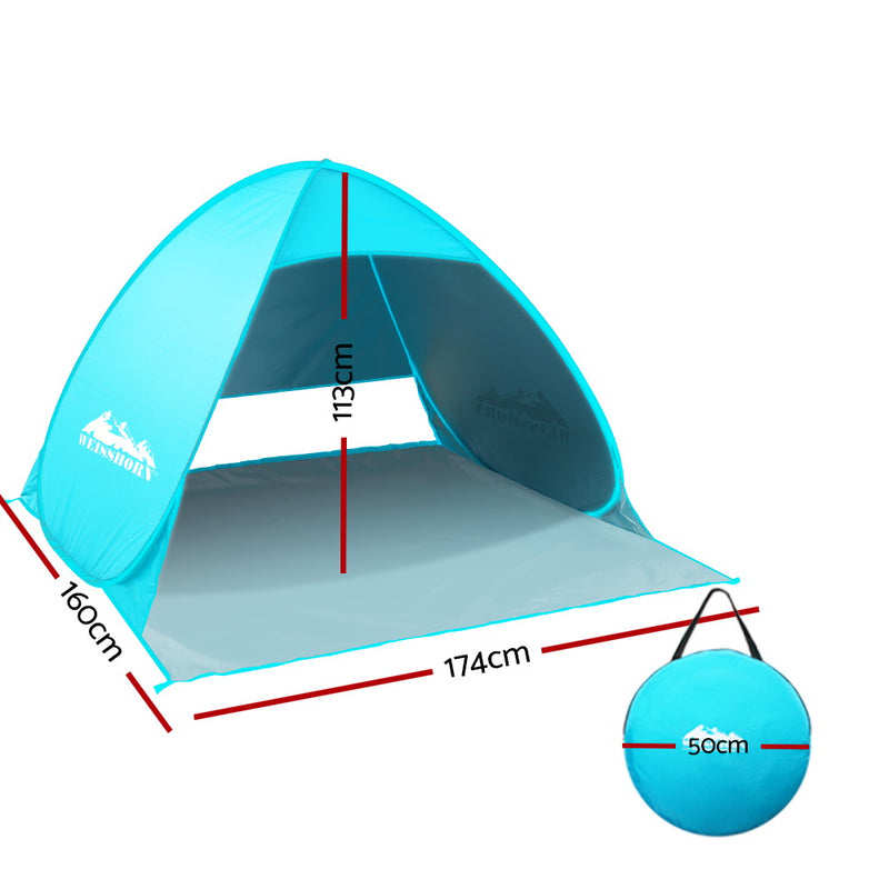 Danoz Camping - Weisshorn Pop Up Beach Tent Camping Hiking 3 Person Sun Shade Fishing Shelter