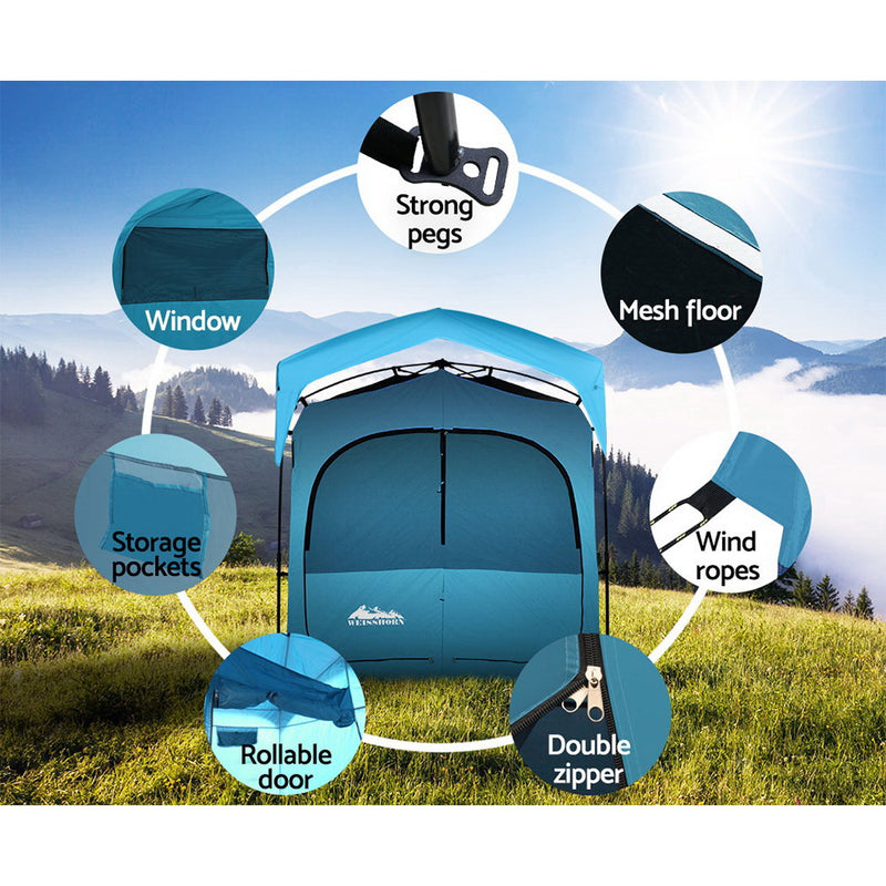 Danoz Direct - Weisshorn Double Camping Shower Toilet Tent Outdoor Fast Set Up Change Room