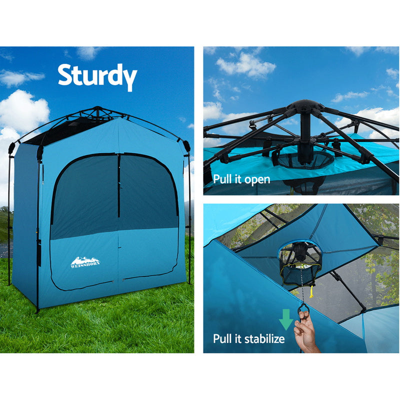 Danoz Direct - Weisshorn Double Camping Shower Toilet Tent Outdoor Fast Set Up Change Room