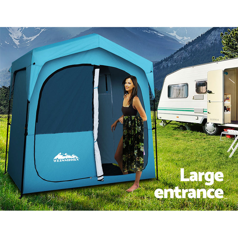 Danoz Direct - Weisshorn Double Camping Shower Toilet Tent Outdoor Fast Set Up Change Room