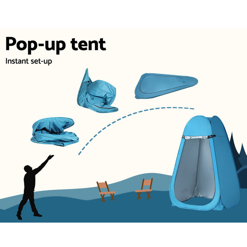 Danoz Camping - Weisshorn Pop up Camping Shower Toilet Tent Outdoor Privacy Change Room