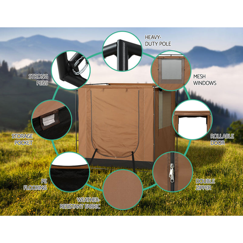 Danoz Direct - Weisshorn Camping Tent SUV Car Side Awning 2x2m Canopy Outdoor Portable 4WD