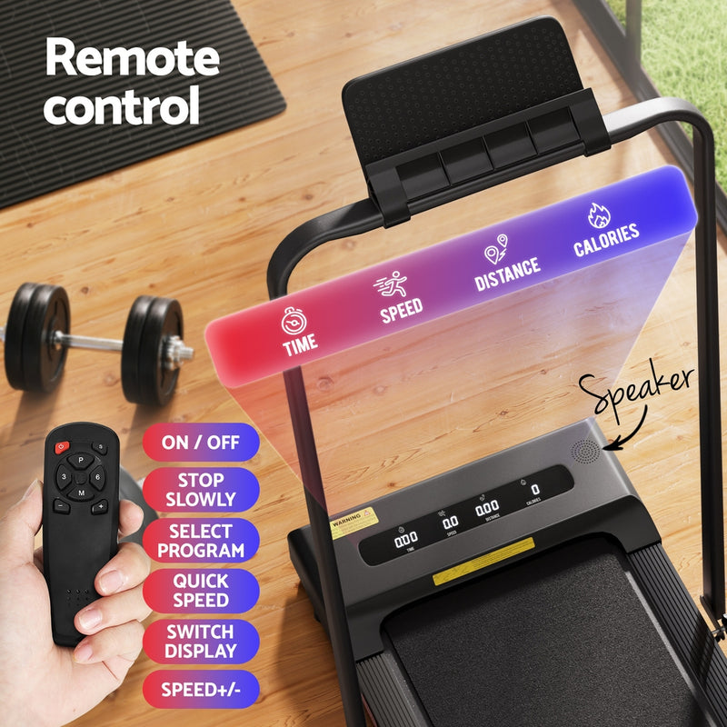 Danoz Fitness - Everfit Treadmill Electric Walking Pad Under Desk Home Gym Fitness 380mm Black