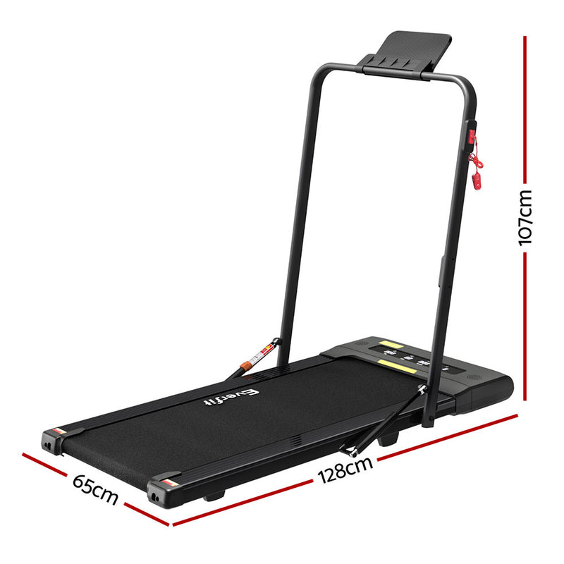 Danoz Direct - Everfit Treadmill Electric Walking Pad Under Desk Home Gym Fitness 400mm Black