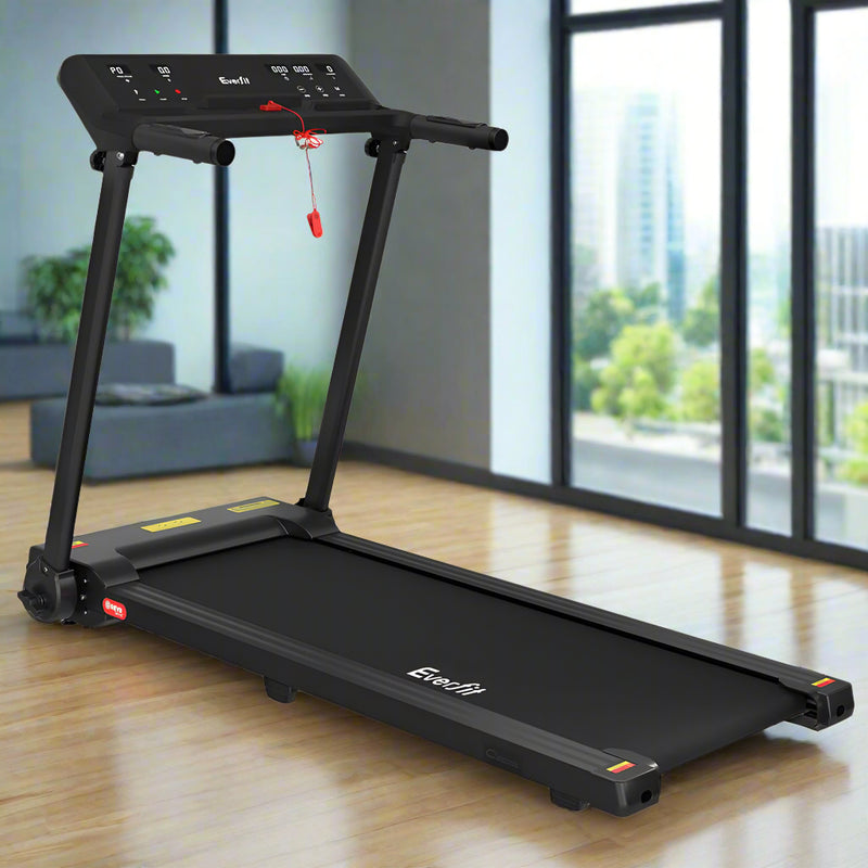 Danoz Direct - Everfit Treadmill Electric Home Gym Fitness Exercise Knob Foldable 450mm Black