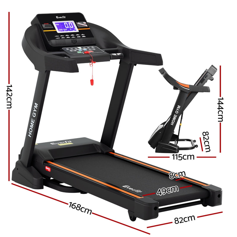 Danoz Fitness - Everfit Treadmill Electric Auto Incline Home Gym Fitness Exercise Machine 490mm - Free Delivery