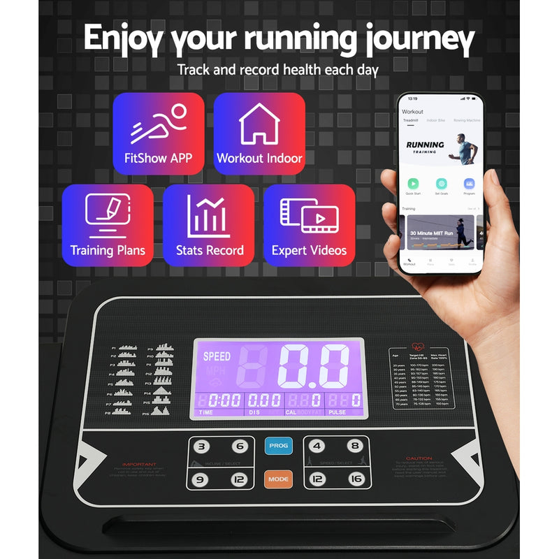 Danoz Fitness - Everfit Treadmill Electric Auto Incline Home Gym Fitness Exercise Machine 520mm - Free Postrage