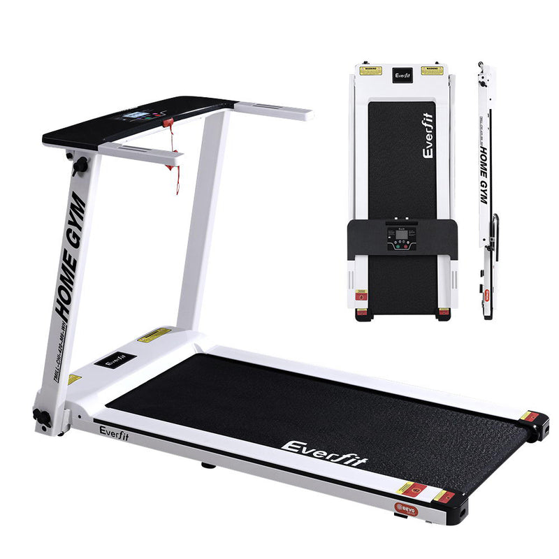 Danoz Fitness - Everfit Treadmill Electric Home Gym Fitness Exercise Fully Foldable 420mm White - Incl Delivery