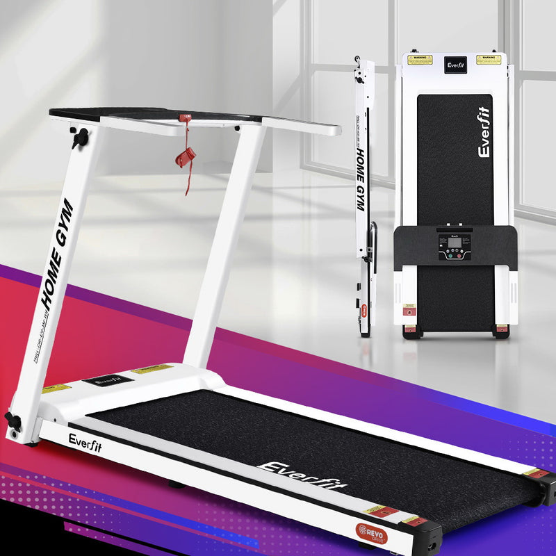 Danoz Fitness - Everfit Treadmill Electric Home Gym Fitness Exercise Fully Foldable 420mm White - Incl Delivery
