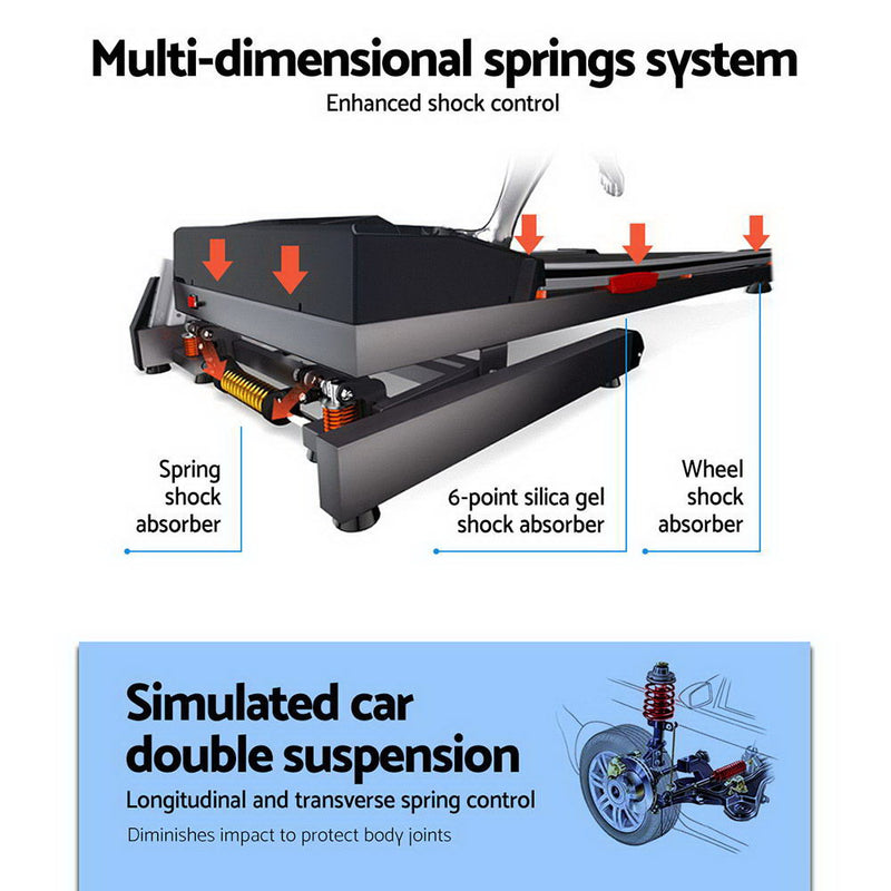 Danoz Fitness - Everfit Treadmill Electric Auto Incline Home Gym Fitness Exercise Machine 450mm - Free Postage