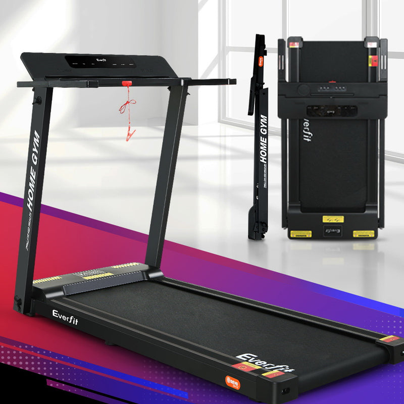 Danoz Fitness - Everfit Treadmill Electric Home Gym Fitness Exercise Fully Foldable 450mm Black - Free Delivery
