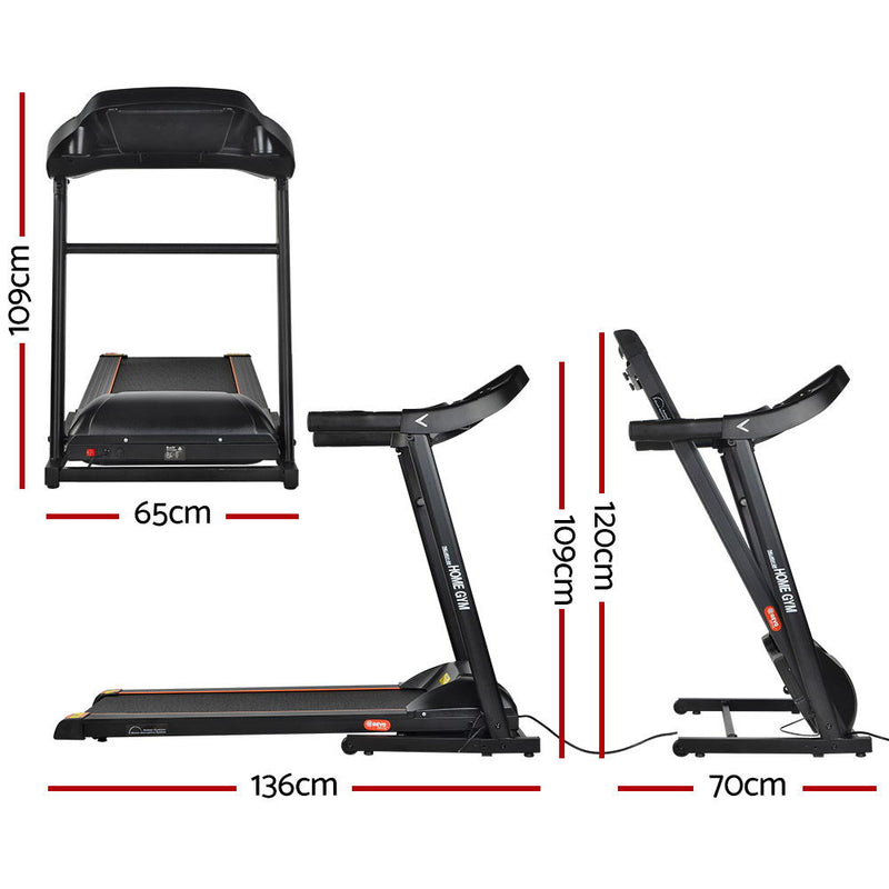 Danoz Fitness - Everfit Treadmill Electric Home Gym Fitness Exercise Machine Foldable 400mm - Incl. Postage