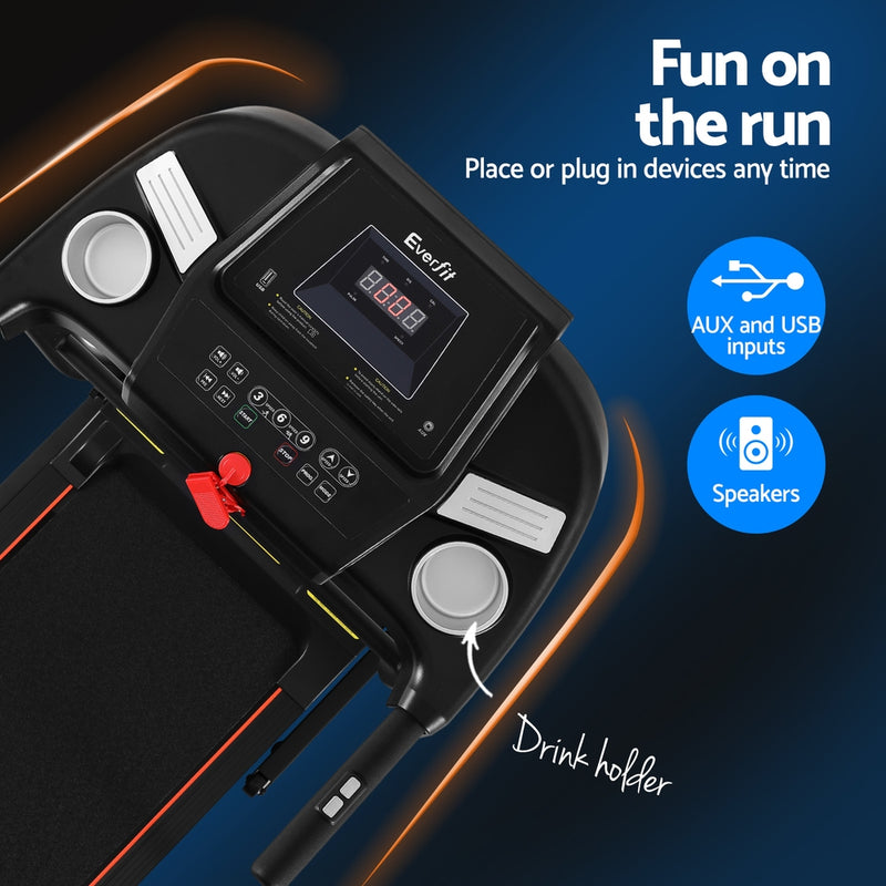 Danoz Fitness - Everfit Treadmill Electric Home Gym Fitness Exercise Equipment Incline 400mm - Free Delivery!