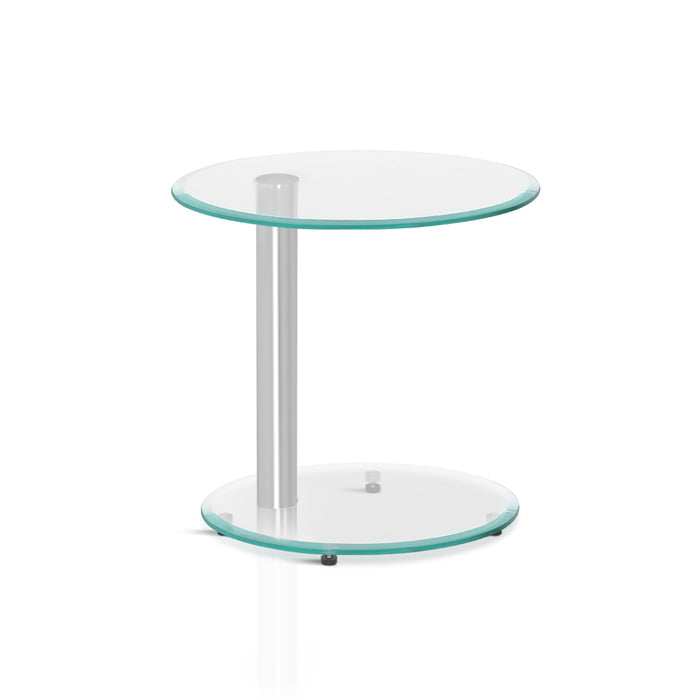 Danoz Furniture🪑Artiss Coffee Table Round Tempered Glass Side End Beside Tables Cafe 45cm