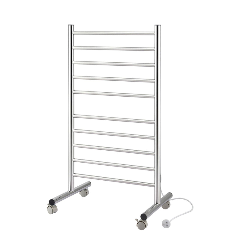 🚿 Danoz BathroomSmart | Devanti 10-Bar Freestanding Heated Towel Rail | 100W | 3–5 Min Heat-Up | Stainless Steel | Plug-In | 1 Year Warranty