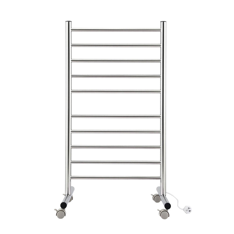 🚿 Danoz BathroomSmart | Devanti 10-Bar Freestanding Heated Towel Rail | 100W | 3–5 Min Heat-Up | Stainless Steel | Plug-In | 1 Year Warranty
