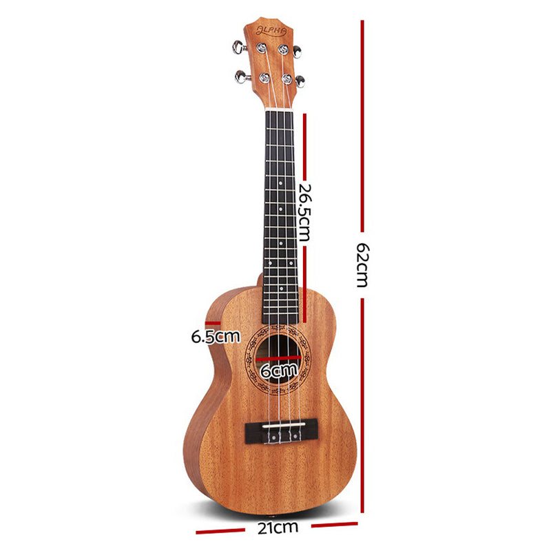 Danoz Direct - Alpha 23" Concert Ukulele Mahogany Ukuleles Uke Hawaii Guitar w/ Carry Bag
