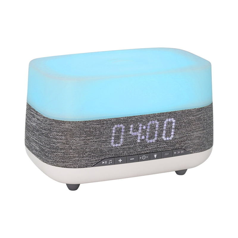 Danoz Smart - Laser Ambient Diffuser Clock Radio with Bluetooth Speaker & Light