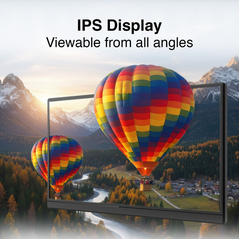 Danoz DeviceSmart – Your Second Screen, Anywhere! Laser 15.6" Full HD Portable Monitor with USB-C & HDMI, IPS Display, Built-in Speakers & Adjustable Stand 🖥️💻✨