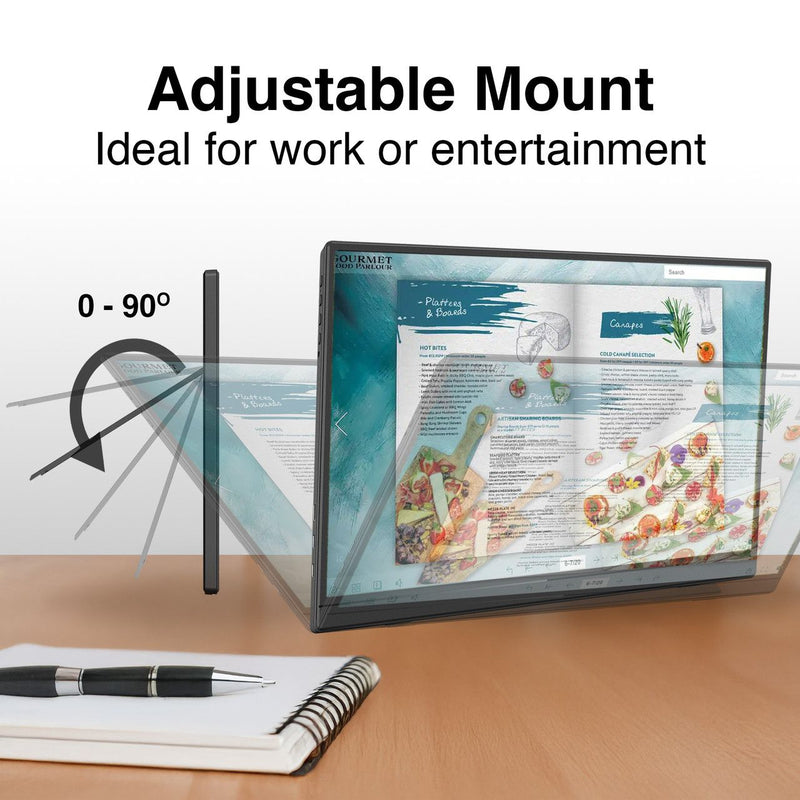 Danoz DeviceSmart – Your Second Screen, Anywhere! Laser 15.6" Full HD Portable Monitor with USB-C & HDMI, IPS Display, Built-in Speakers & Adjustable Stand 🖥️💻✨