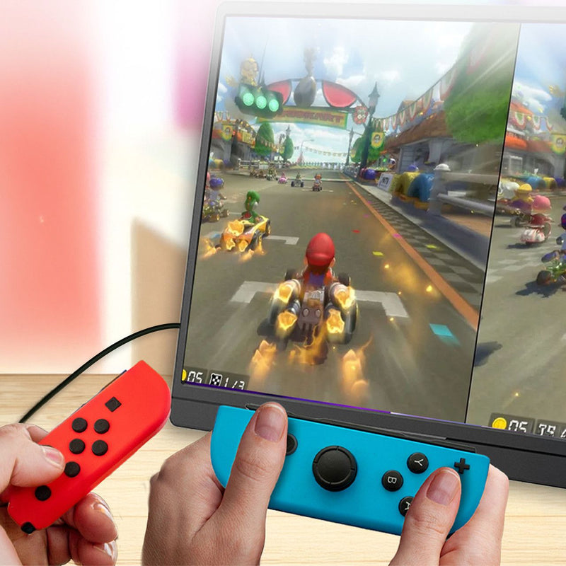 Danoz DeviceSmart – Your Second Screen, Anywhere! Laser 15.6" Full HD Portable Monitor with USB-C & HDMI, IPS Display, Built-in Speakers & Adjustable Stand 🖥️💻✨