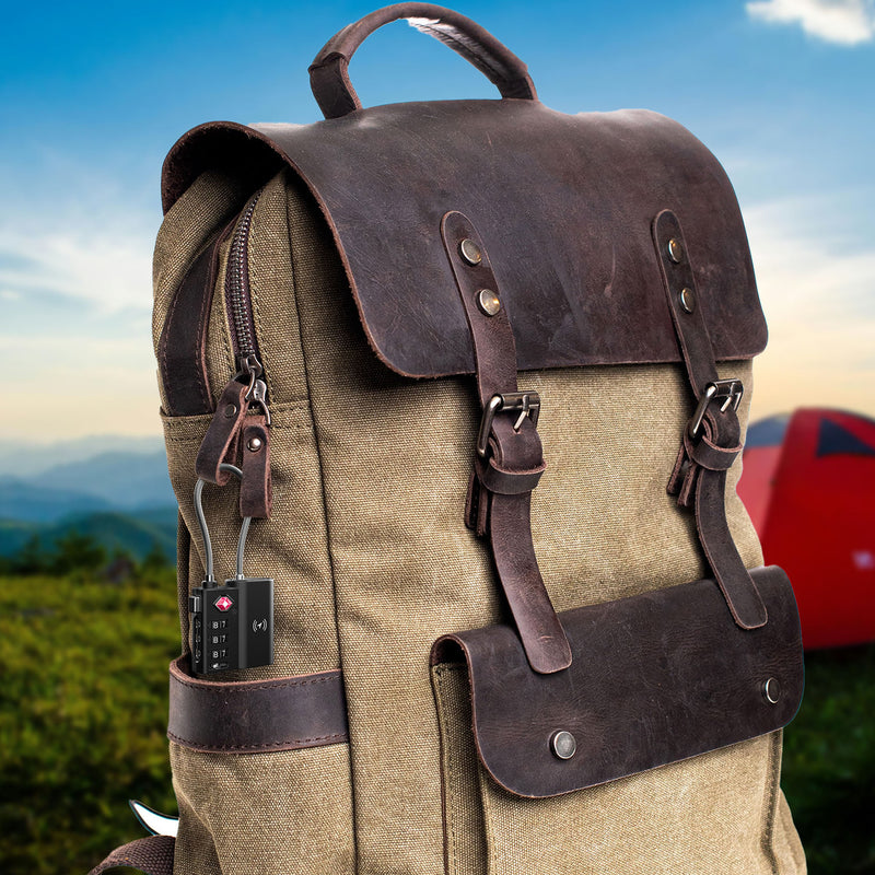 Danoz Smart - Laser TSA Lock Smart Tag with Rechargeable Battery Black