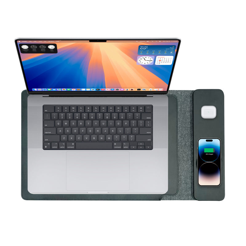 Danoz Smart - Laser Wireless Charging Laptop Sleeve Up to 16 Inch Black
