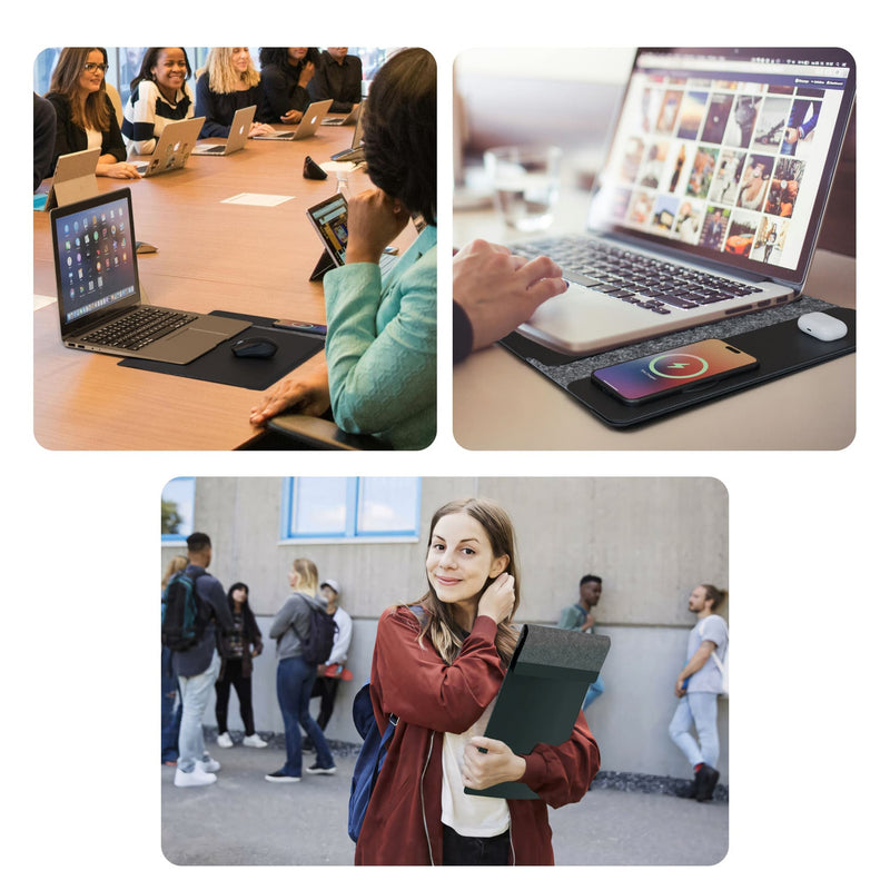 Danoz Smart - Laser Wireless Charging Laptop Sleeve Up to 16 Inch Black