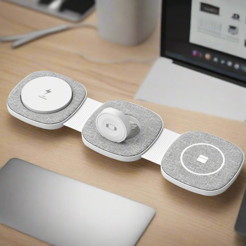 Danoz Smart - Laser 3-in-1 Travel Wireless Charging Pad for Apple