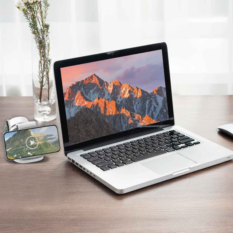 Danoz Smart - Laser 3-in-1 Travel Wireless Charging Pad for Apple